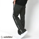 【クーポン配布中】 SOLEILDOR ソレイルドール ジャージ パンツ メンズ 下 春服 ルームウェア 大きいサイズ ブランド 別注 ランニングウェア サイド ロゴ 伸縮性 ストレッチ ボトム ボトムス 大人 30代 40代 50代 春 夏 秋 冬 黒 M L LL XL 2L RSL