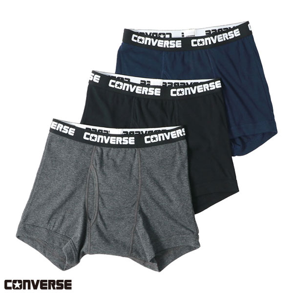 CONVERSE コンバース ボクサーパンツ 大きいサイズ メンズ 3枚セット 前開き 抗菌防臭 下着 パンツ インナー アンダーウエア ブランド シンプル おしゃれ オシャレ 人気 30代 40代 50代 春 夏 …