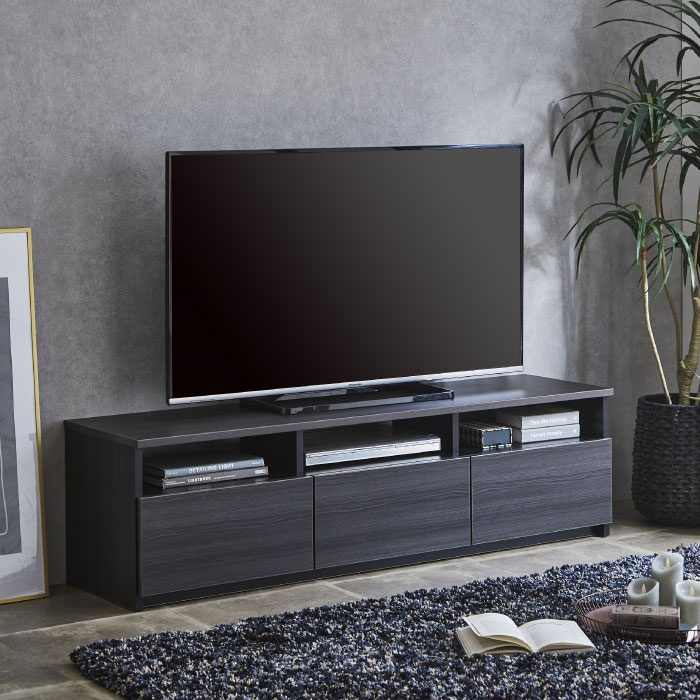 樂天商城 - 送料無料　国産　150テレビ台　完成品　3色対応　リビング収納　テレビ台　150センチ　安い　人気　シンプル　日本製　大川市　引出し3杯