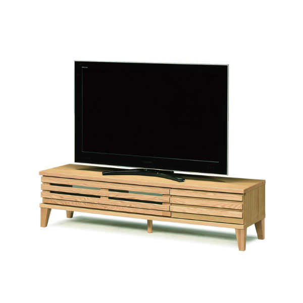 樂天商城 - 送料無料　完成品　153幅　テレビボード　オーク無垢材　ナラ　オイル塗装　日本製　国産　TVボード　テレビ台　引出し　北欧モダン　シンプルデザイン　おしゃれ