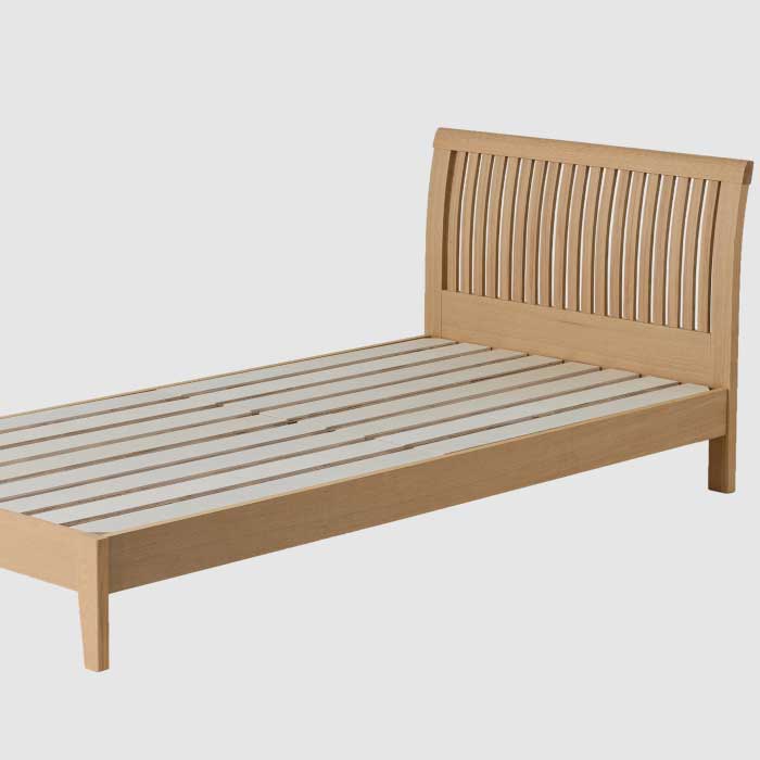 送料無料 シングルベッド フレーム単品 2色対応 シンプルデザイン コンセント付き 床面高さ2段階調節 [2]