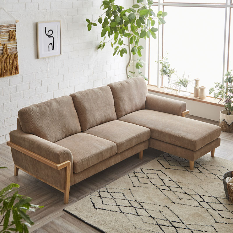 樂天商城 - 送料無料 3人掛けソファー 2Psofa カウチソファー コーデュロイ 木製フレーム かわいい 人気 おすすめ 3色 グレー グリーン コーヒー シンプル モダン カジュアル 3人 2人 3P そふぁ