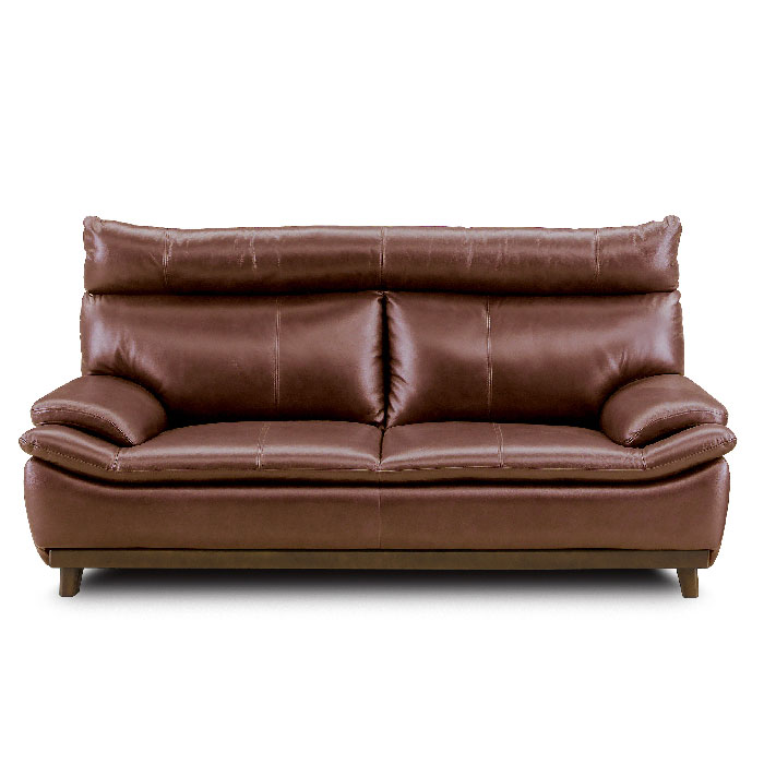 樂天商城 - 送料無料　革張り　3人掛けソファー　ハイバック　ブラウン色　6色対　高級　モダン　大川家具