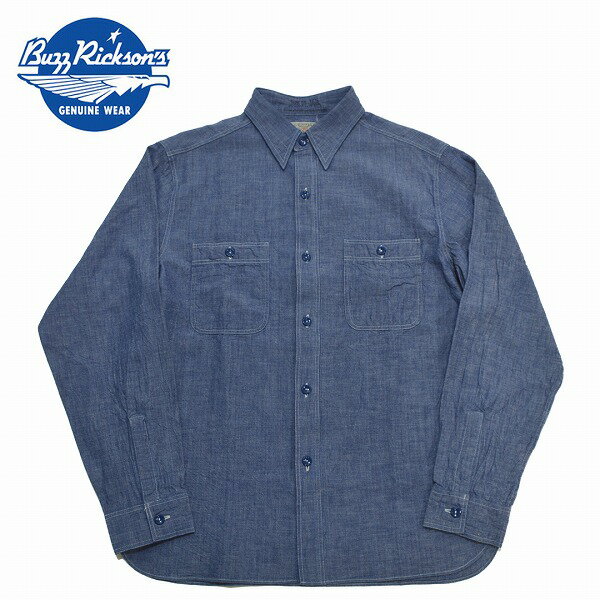 【期間限定ポイント】バズリクソンズ BUZZ RICKSONS/シャツ/ブルーシャンブレーワークシャツ BLUE CHAMBRAY WORK SHIRTS/BR25995/メンズ【正規取扱】