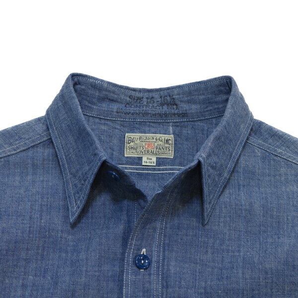 【期間限定ポイント】バズリクソンズ BUZZ RICKSONS/シャツ/ブルーシャンブレーワークシャツ BLUE CHAMBRAY WORK SHIRTS/BR25995/メンズ【正規取扱】 2