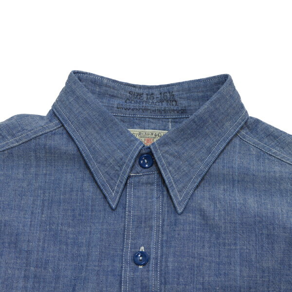 【期間限定ポイント】バズリクソンズ BUZZ RICKSONS/シャツ/ブルーシャンブレーワークシャツ BLUE CHAMBRAY WORK SHIRTS/BR25995/メンズ【正規取扱】 3