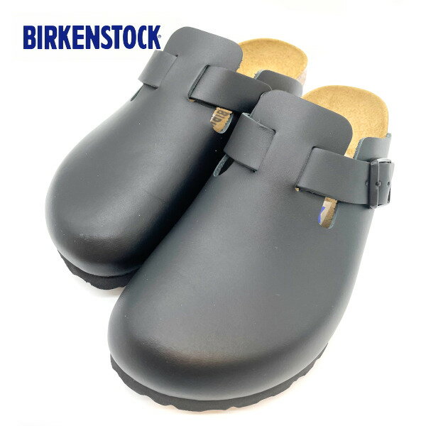 【期間限定ポイント】ビルケンシュトック BIRKENSTOCK/ボストン BOSTON レザー ブラック サンダル/60193/レディース【正規取扱】