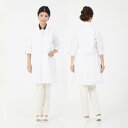 ドクター白衣(7分袖) 業務用 サロン エステ 正規品 CML シーエムエル エステユニフォーム サロン制服 作業服 長袖白衣