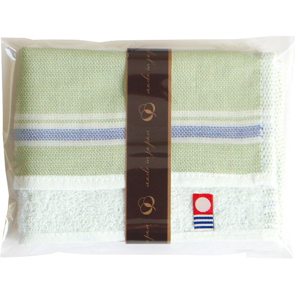 乐天商城 - 引っ越し 挨拶 粗品 今治　パイル＆ガーゼハンカチ（袋入）　グリーン包装 引っ越し 挨拶ギフト 引越し 御挨拶 贈答品 進物用 まとめ買い ご挨拶 のし 包装 カード