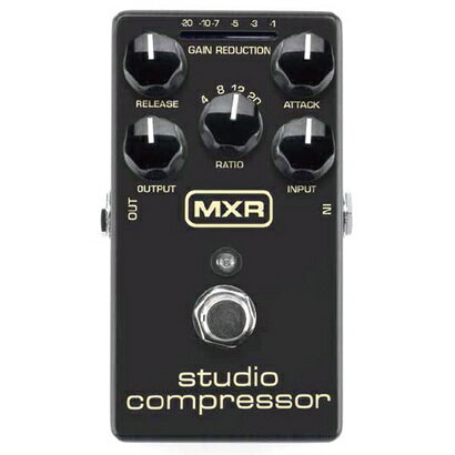 MXR M76 STUDIO COMPRESSOR クラシックなスタジオタイプのコンプレッサーをペダルサイズに収納 GHT；コンスタントヘッドルームテクノロジーでクリアーでクリーンなサウンド LEDゲインリダクション表示 ●ダイナコンプとはコンセプトが真逆をゆく、スタジオクオリティのHi-Fiなコンプレッサー。 ●10個のLEDによるゲインリダクション・メーターにより、コンプレッションの効き具合を目視可能。 ●トゥルーバイパス仕様