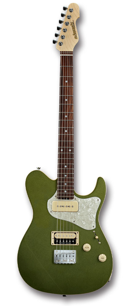 EDWARDS E-THROBBER / Leaf Green Metallic エドワーズ THROBBER TYPE スローバータイプ エレキギター 国産,MADE IN JAPAN ローズウッド指板 メンテナンス無料 【ご予約商品】