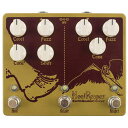 Earth Quaker Devices Hoof Reaper ファフリーパーはHoofと廃盤のTone Reaper（※）を一つにまとめ1オクターブ上の音を追加出来るエフェクターです。 ギター同様ベースでも同じ力を発揮でき、オクターブ含め全て独立したスイッチでのオン、オフが可能です。 ※Tone Reaper（トーンリーパー） トーンリーパーは既に廃盤となっている3ノブ、トーンベンダー系のファズになります。こちらもゲルマニウムとシリコンのハイブリッドでどの年代のベンダー系のファズの音色も得られます！こちらも使える良い個体を色々研究して開発したものですので、現代の音楽シーンにも十分対応出来る物になっております。 コントロール Tone Reaper Tone - トーンの調整。左に回すと低音が強調され、右に回すと高音が強調されます Fuzz - ファズの量の調整。ファズの量が多くなるにつれてサステインも長くなります Level - Tone Reaper側の出力の調整 Hoof Fuzz - ファズの量の調整。ファズの量が多くなるにつれてサステインも長くなります Tone -トーンの調整。左に回すと低音が強調され、右に回すと高音が強調されます。 Level - Hoof側の出力の調整。 Shift - 中域の調整。ノブを右に回すとオリジナルのマフの様な音色で中域が削れ、左に回すともっと現代的な中域の出た音色になります。 Octave こちらは調整するノブ等無く、フットスイッチを押すと1オクターブ上の音が足されます。回路上二つのファズの後にあるため単独での使も可能です。 寸法 140mm x 114mm x 64mm 電源 ファフリーパーは9V、DCパワーサプライで2.1mmのネガティブセンターのアダプターで使用できます。デイジーチェインやトランス方式でないパワーアダプター等の使用ではノイズが乗る事が有りますので当社では推奨しておりません。また9V以上出力する電源は使用しないでください！ スイッチ : 電子リレー方式のトゥルーバイパスを採用していますので、電源無しでは音は出力されません。 消費電流 : 6mA ※在庫切れの際は、お取り寄せにお時間をいただく場合がございます。