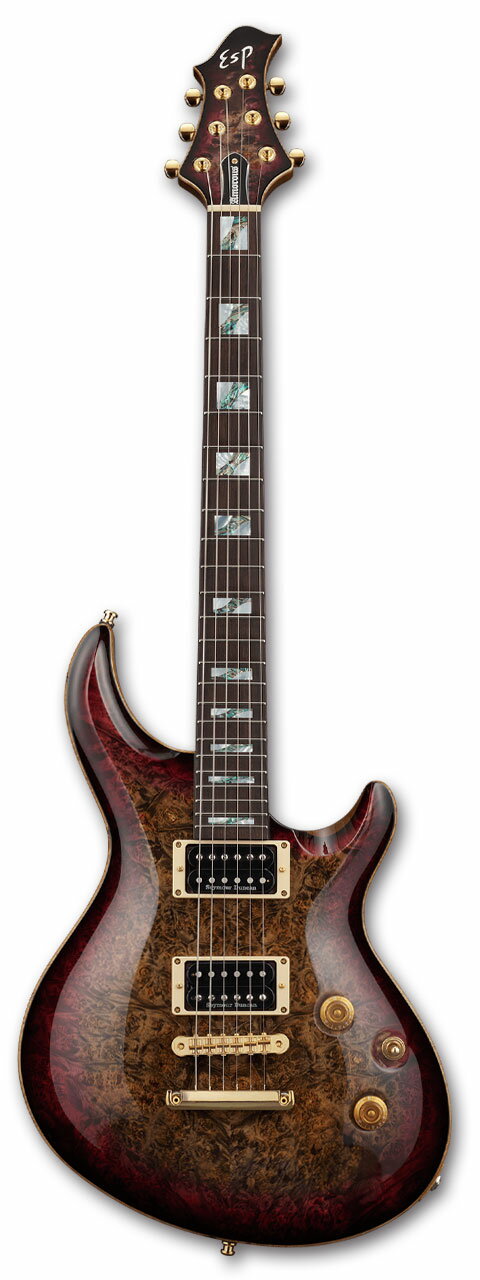 ESP MYSTIQUE-CTM Burled Maple / Reptile Red Burst [イーエスピー][ミスティーク][バールドメイプル][エレキギター][国産,MADE IN JAPAN] [メンテナンス無料] 【受注生産】