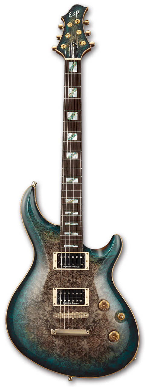 ESP MYSTIQUE-CTM Burled Maple / Reptile Blue Burst [イーエスピー][ミスティーク][バールドメイプル][エレキギター][国産,MADE IN JAPAN] [メンテナンス無料] 【受注生産】