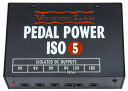 VOODOO LAB Pedal Power ISO-5 Pedal Power ISO-5は世界最高クラスのパフォーマンスを保証する小型のアナログパワーサプライです。 小型のペダルボードまたは大型ボードの追加パワーサプライとしての高い需要があります。 ISO-5は5つの完全アイソレイテットされたアウトプットからペダルの持つサウンドを最大限引き出すパワーを供給します。 3つの9V 100mAアウトプット、9Vか12Vを選択できる400mAのアウトプットが1つ、そして18V 100mAのアウトプットが1つ、ISO-5は小型ながら1台で様々なタイプのエフェクターの電源供給を可能にします。 ■3口 9V 100mA 9V電池を使用するエフェクターへの電源供給用アウトプット ■1口 9V/12V 400mA 高い消費電流を必要とするエフェクター用のアウトプットで9Vか12Vの選択が可能です。通常の9V電池駆動のエフェクターも接続可能です。 注意）この9Vと12Vのアウトプットはアイソレートされていませんので同時使用はしないでください。 ■1口 18V 100mA 18Vの電圧を必要とするエフェクター用のアウトプットです。 ※商品売り切れの際にはお取り寄せにお時間をいただく場合がございます。