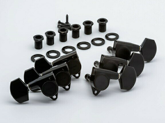 【ESP Parts】SG301-01 L3+R3 BLK3×3 シャーラータイプ SET Black［パーツ/ペグ/SCHALLER TYPE/両連用/ブラック][お取り寄せ]