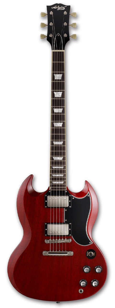 Navigator N-SG-LTD / Cherry ナビゲイター SGタイプ エレキギター 国産,MADE IN JAPAN メンテナンス無料 【受注生産】