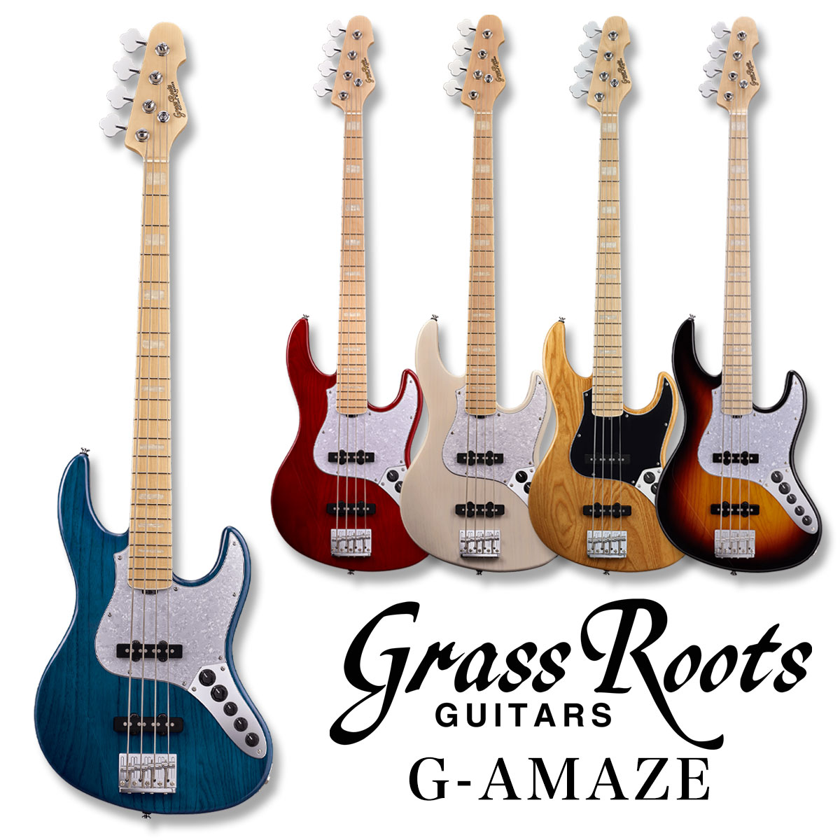 GrassRoots G-AMAZE グラスルーツ AMAZEタイプ エレキベース ロングスケール 初心者 メンテナンス無料 【受注生産】