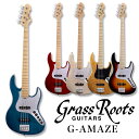 ESP AMAZEのコストパフォーマンスモデル、GrassRoots G-AMAZE。 タモボディにハードメイプルネックをボルトオン方式でジョイントしています。指板はハードメイプルで、アクセントにホワイトバインディングが巻かれています。スケールは864mm(34インチ)で、ポジションマークは光彩アクリルの大きなブロックタイプで視認性も良好です。ピックアップはトラディショナルなJスタイルを2基搭載。3バンドEQ回路を内蔵していますので、幅広いサウンドメイクが可能です。 BODY: Tamo NECK: Hard Maple FINGERBOARD: Hard Maple w/White Binding, 21frets SCALE: 864mm CONSTRUCTION: Bolt-on(STAR-CUT) BRIDGE: BB-101 w/String-thru-body PICKUPS :(Neck) GJ-1B, (Bridge) GJ-1B CONTROLSMaster Volume, PU Balancer, 3 Band EQ(G&amp;B G-102-2) ※BIGBOSSオリジナル！初心者セットはこちら ※在庫切れの際は、お取り寄せにお時間を頂く場合がございます。予めご了承下さい。