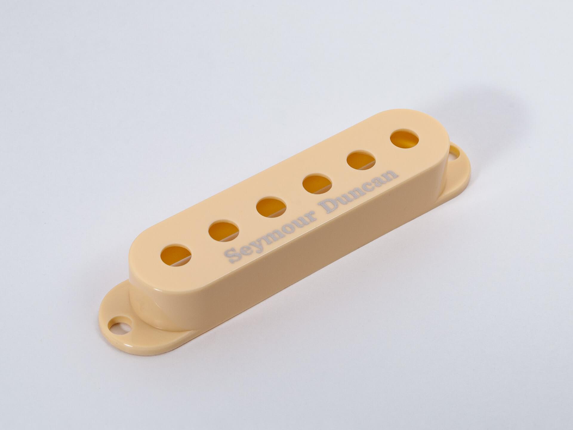 ピックアップカバー Seymour Duncan シングルコイル用 DUNCAN ST PU COVER Logo Ivory [お取り寄せ]