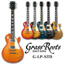 GrassRoots G-LP60S ESPがプロデュースするハイコストパフォーマンスギター「GrassRoots」のLPタイプです。 豊富なカラーバリエーション、そして高級感あふれるクオリティーはこのクラスで他の追随を許しません。 BODY: (Top) Flame Maple Venner on Hard Maple w/Ivory Binding, (Back) Mahogany NECK: Mahogany FINGERBOARD: Rosewood, 22frets w/Ivory Binding SCALE: 628mm JOINT: Set-neck BRIDGE: Tune Matic / Stop Tailpiece PICKUPS: (Neck) GH-1G, (Bridge) GH-1G CONTROLS: Neck&amp;Bridge Volume, Neck&amp;Bridge Tone, Toggle PU Selector ※BIGBOSSオリジナル！初心者セットはこちら ※ソフトケース付属 ※在庫切れの際は、お取り寄せにお時間を頂く場合がございます。予めご了承下さい。 初心者セットを見る→グラスルーツギター（本体）一覧を見る→ エレキギターの選び方→