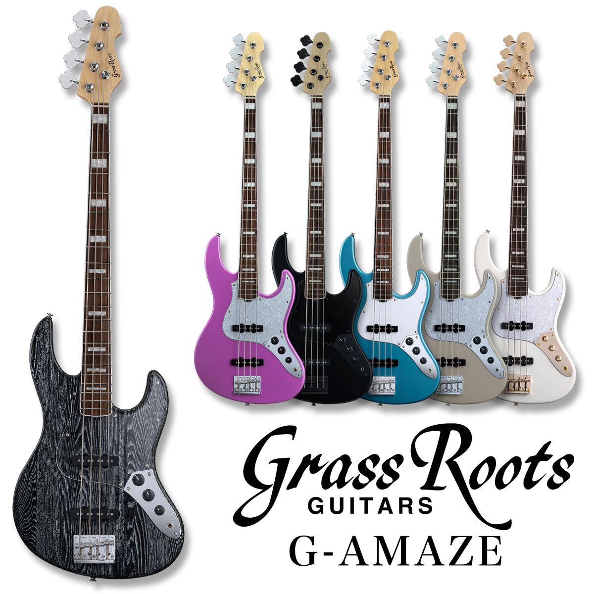 GrassRoots G-AMAZE-DX/LS グラスルーツ Amaze Type,アメイズタイプ エレキベース 入門 初心者 ロングスケール メンテナンス無料 【受注生産】