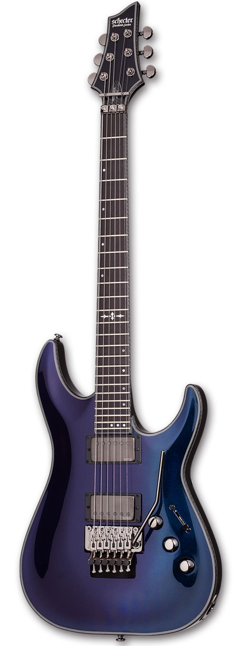 ダークでゴシックなスタイルが人気のSCHECTER DIAMOND SERIES HELLRAISERシリーズ。 HYBRID C-1 FR / UVはマホガニーボディにセットネックジョイント方式、ピックアップにはEMG 57&amp;56を搭載しています。 EMGピックアップならではのエフェクターノリも良いバランスの良いトーン。 こちらのモデルはブリッジにFloyd Rose 1000 Seriesを採用。ダイナミックなアーミングが楽しめます。 この価格帯のクラスを超えたクオリティをお楽しみください。 MODEL: HELLRAISER HYBRID C-1 FR / Ultra Violet [AD-C-1-FR-HR-HB] BODY : Mahogany w/Quilted Maple Top(on TBB) , Mahogany(on UV) NECK : 3-pc Maple CONSTRUCTION : Set-neck with Ultra Access FINGER BOARD : Ebony FRETS : 24 X-Jumbo SCALE : 25 1/2&quot; INLAY : MOP Offset / Reverse Dots with Gothic Cross at 12 Fret PICKUPS : EMG 57(R) / EMG 66(F) with Brushed Black Chrome Covers BRIDGE : Floyd Rose 1000 Series TUNERS : Grover HARDWARE : Black Chrome CONTROL : Vo / Vo / Tone / 3-way Switch BINDING : Carbon Fiber Multiply COLOR : Trans Black Burst(TBB) , Ultra Violet(UV) with Gig Case ※こちらの商品は受注生産となっておりまして、ご注文をいただきましてからSCHECTER FACTORYにて製作いたします。 納期は約8ヶ月です。お客様のためだけの一本を製作させていただきます。