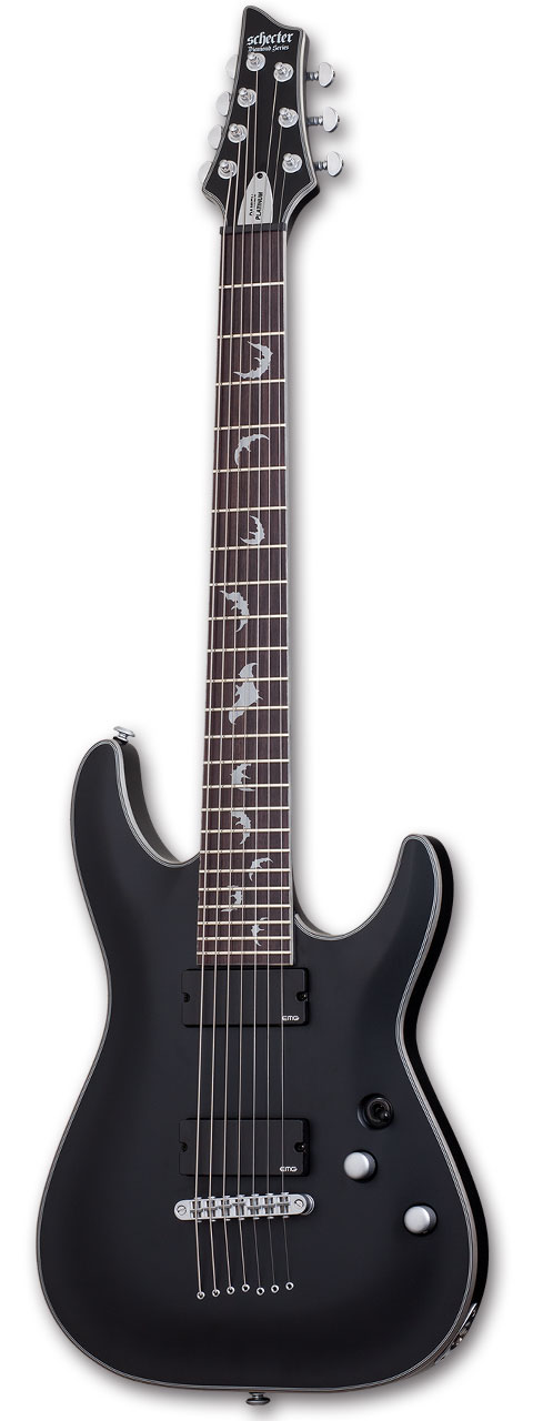 SCHECTER DIAMOND SERIES DAMIEN PLATINUM-7 / Satin Black AD-DM-PTM 7弦 シェクター エレキギター EMGピックアップ メンテナンス無料 【受注生産＝約8ヶ月】