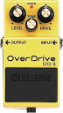 BOSS Over Drive OD-3 新開発のデュアルステージ・オーバードライブ回路を搭載。一段ときれいな倍音。少ない歪みでもより粘りのあるサステイン、太い低音といったオーバードライブへの理想のすべてを徹底追求。これが次世代のOD。 ※在庫切れの際は、お取り寄せにお時間をいただく場合がございます。 Controls LEVEL , TONE , DRIVE ●電源／006P（1個）、ACアダプター（PSA-100）●消費電流／9mA（DC9V）●端子／入力、出力、ACアダプター●入力換算ノイズ／-115dBm（IHF-A）●入力インピーダンス／1MΩ●出力インピーダンス／1kΩ●寸法・重量／70(W)×55(H)×125(D)mm、410g