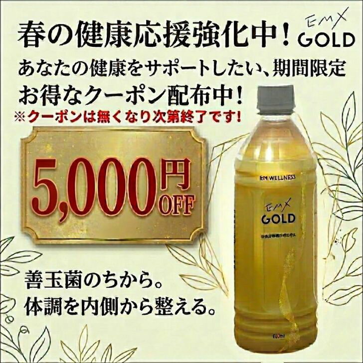【 正規品 】EMXゴールド 500ml 10本セット EMX GOLD イーエムエックスゴールド 【 今だけ 5,000円OFF クーポン あり】 送料無料 健康飲料 微生物 発酵 善玉菌 酵母 乳酸菌 飲料 まとめ買い 酵素飲料 ライフサポート EM生活 大容量 ストック 2