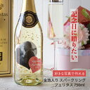 【4/20限定★ポイント3倍】名入れラベル 金箔入りスパークリング フェリスタス 750ml 好きな写真で作れる ハート型 写真入り 名入れラベル 名前入り ギフト 男性 女性 20歳 誕生日プレゼント 結婚祝い 還暦祝い 古希 退職祝い 開店祝い お祝い 贈り物 母の日【倉庫A】