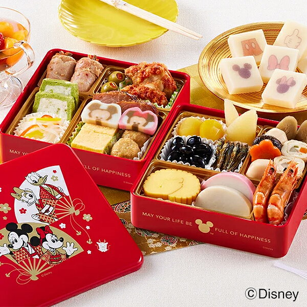 【予約】【2023年12月30日お届け(九州・北海道は12月31日)】 おせち お節 御節 料理 2024 送料無料 紀文のおせち ディズニー 24品 重箱付き『KBN』のサムネイル