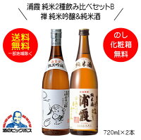 【本州のみ 送料無料】浦霞 純米2種飲み比べセットB 禅 純米吟醸＆純米酒 ギフト 720ml×2本 日本酒 宮城県 佐浦『HSH』ZZ