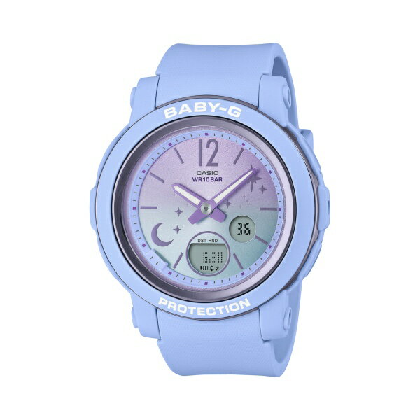 【当選確率1/2ポイントバックCP】国内正規品 CASIO BABY-G カシオ ベビーG 10気圧防水 夜空 月 星 レディース腕時計 BGA-290DS-2AJF