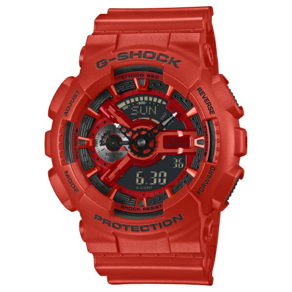 国内正規品 CASIO G-SHOCK カシオ Gショック ICONIC RED ショックレジスト 20気圧防水 メンズ腕時計 GA-110RRB-4AJF
