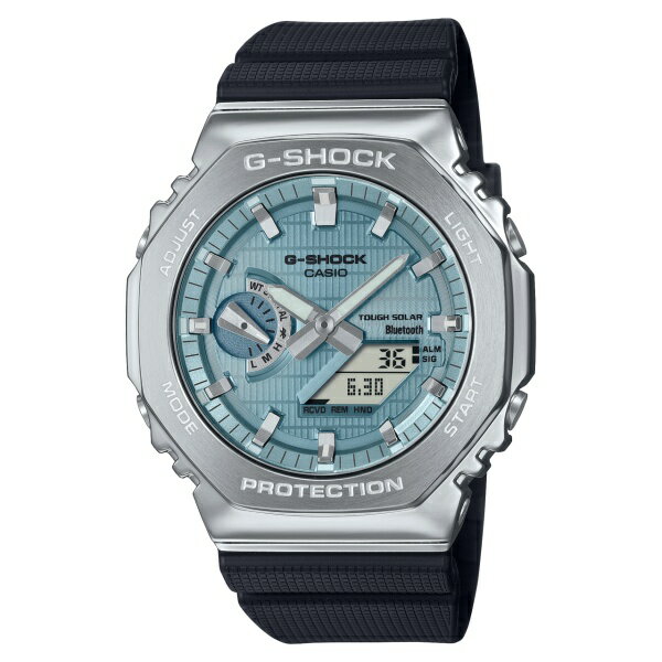 [포인트 백 CP] [랩핑 무료 대상 상품] 국내 정규품 CASIO G-SHOCK 카시오 G 쇼크 아나데지 터프 솔러 스마트 폰 링크 팔각형 남성용 시계 GBM-2100A-1A2JF