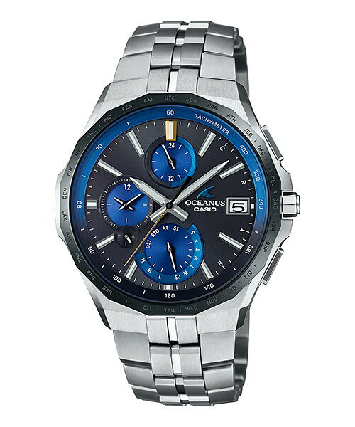 オシアナス 腕時計（メンズ） 国内正規品 CASIO OCEANUS カシオ オシアナス マンタ最薄 ソーラー電波 アプリ対応 Bluetooth メンズ腕時計 OCW-S5000E-1AJF