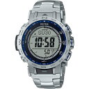 【父の日★粗品プレゼント】国内正規品 CASIO PRO TREK カシオ プロトレック クライマーライン 電波ソーラー K2ブルー シルバー メンズ腕時計 PRW-31YT-7JF(2)