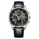 CITIZEN ATTESA シチズン アテッサ ルナプログラム 月齢自動計算機能 革バンド ブラック メンズ腕時計 BY1004-17X