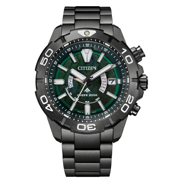 シチズン プロマスター 腕時計（メンズ） 『数量限定』CITIZEN PRO MASTER シチズン プロマスター LIGHT in BLACK 第4弾 GREEN EDITION 延長 替えバンド付 メンズ腕時計 AS7146-58W