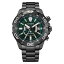 『数量限定』CITIZEN PRO MASTER シチズン プロマスター LIGHT in BLACK 第4弾 GREEN EDITION 延長 替えバンド付 メンズ腕時計 AS7146-58W