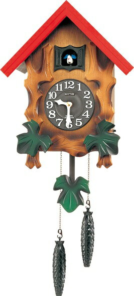 鳩時計 RHYTHM リズム クロック 掛け時計 鳩時計 カッコークロック カッコーメルビルR 4MJ775RH06