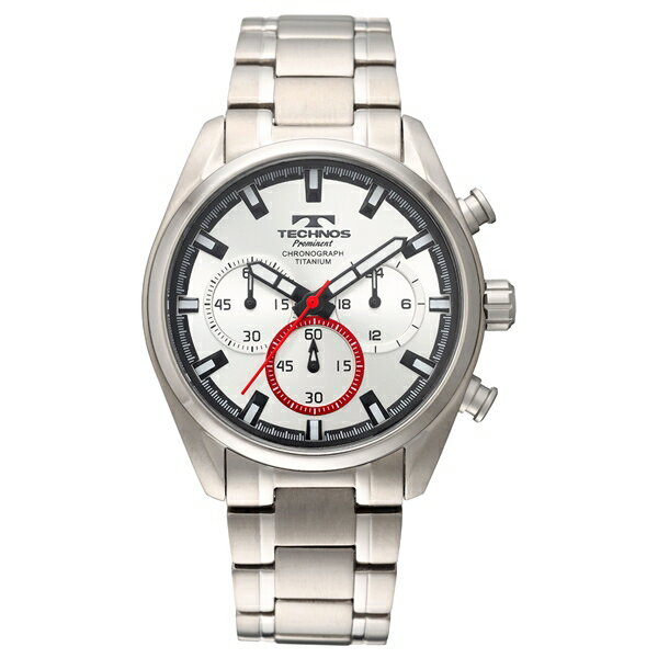 テクノス 腕時計（メンズ） 【クーポン利用で10％OFF】TECHNOS テクノス シルバー×ホワイト メンズ腕時計 TP0602IS