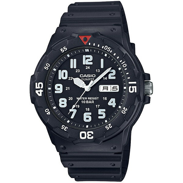 【当選確率1/2ポイントバックCP】国内正規品 CASIO Collection カシオ コレクション 10気圧防水 回転ベゼル スポーティー ブラック メンズ腕時計 MRW-200HJ-1BJH