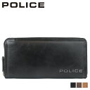 POLICE ポリス 財布 長財布 メンズ ラウンドファスナー レザー EDGE ROUND WALLET ブラック キャメル ダーク ブラウン 黒 PA-58002