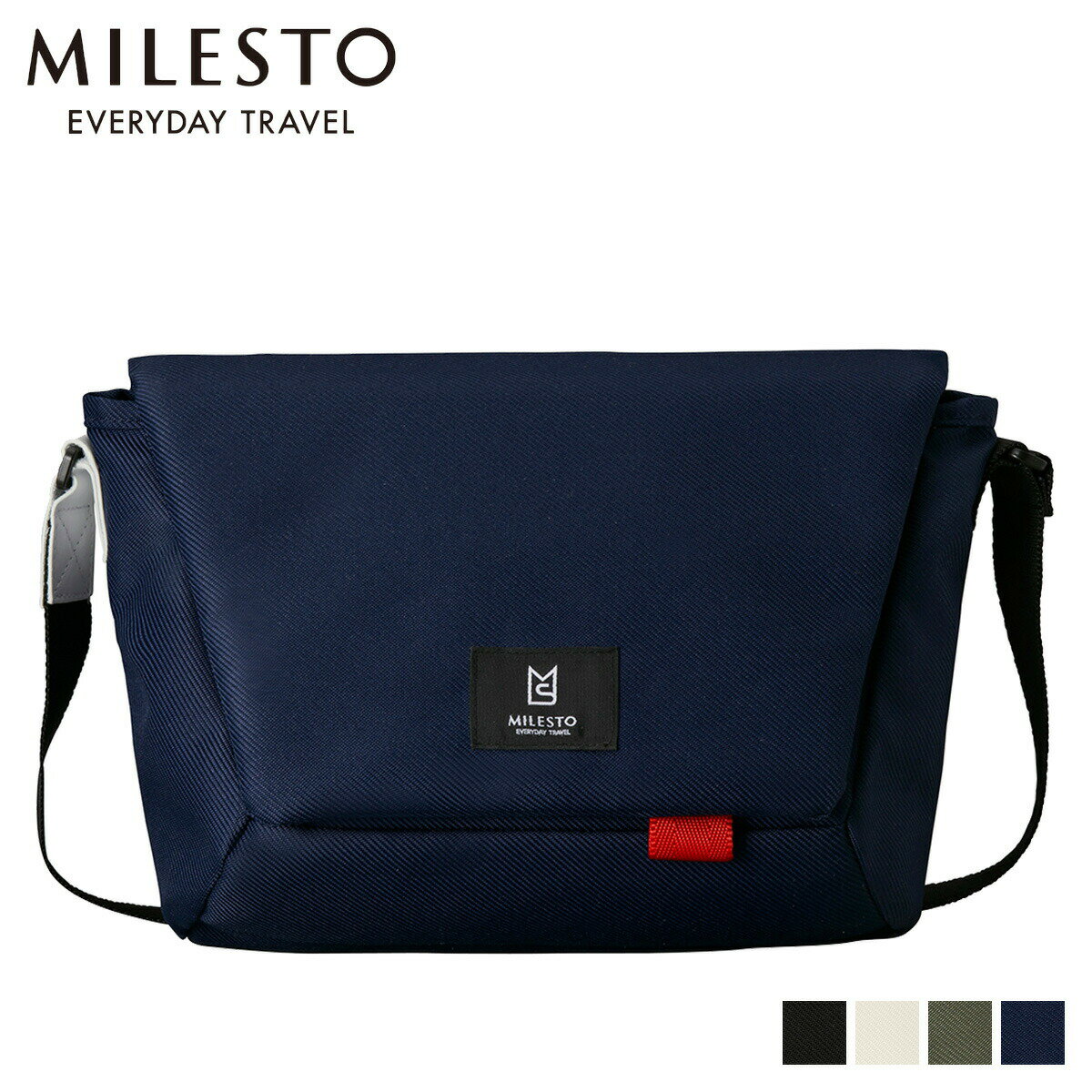 MILESTO MESSENGER BAG S ミレスト ショルダーバッグ メッセンジャーバッグ メンズ レディース ブラック ホワイト グレー ネイビー 黒 白 MLS463