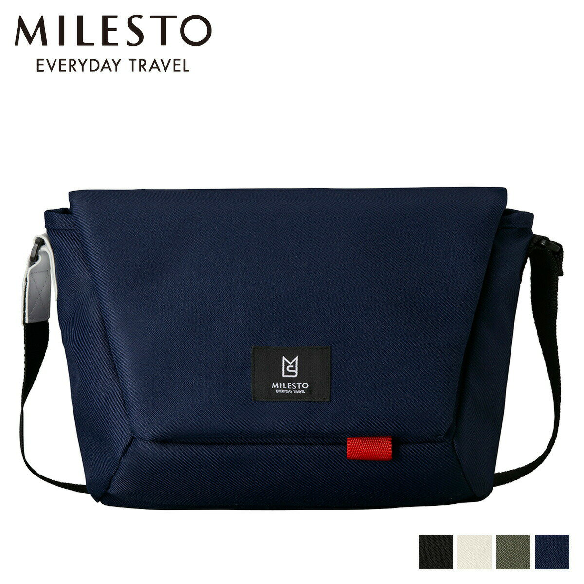 【最大1000円OFFクーポン配布中】 MILESTO MESSENGER BAG S ミレスト ショルダーバッグ メッセンジャーバッグ メンズ レディース ブラック ホワイト グレー ネイビー 黒 白 MLS463 母の日