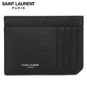 SAINT LAURENT PARIS LOGO CARDHOLDER サンローラン パリ パスケース カードケース ID 定期入れ メンズ ブラック 黒 60...