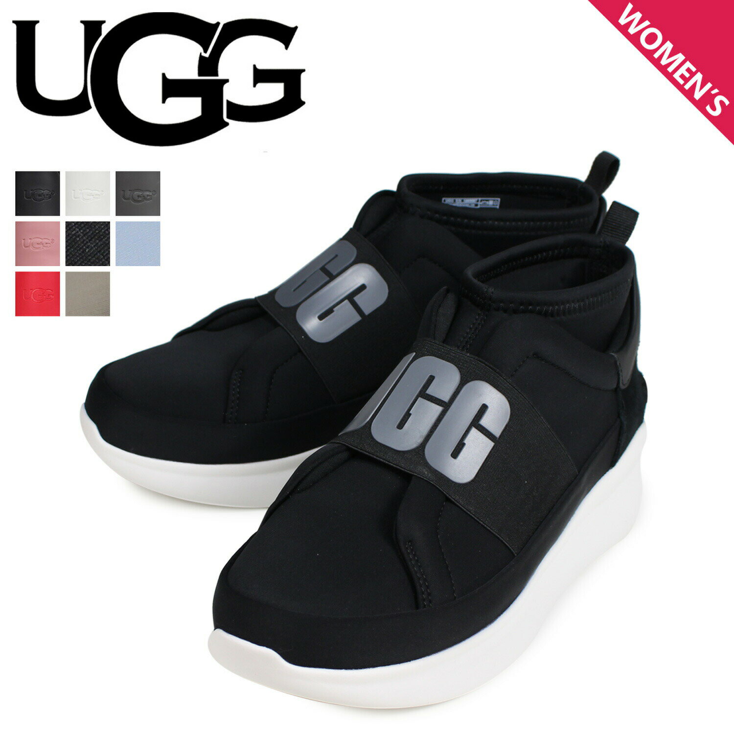 UGG WOMENS NEUTRA SNEAKER アグ スニーカー スリッポン ニュートラ レディース ブラック オフ ホワイト グレー ピンク ブルー レッド 黒 1095097