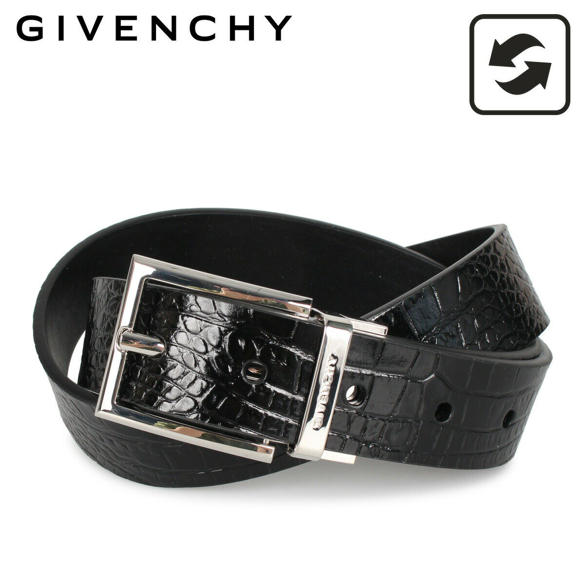 【最大1000円OFFクーポン配布中】 GIVENCHY BK401K ジバンシー ベルト レザーベルト メンズ 本革 レザー リバーシブル ブラック 黒